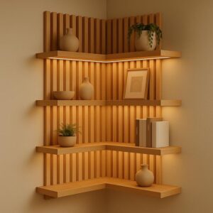 প্রিমিয়াম এলইডি কর্নার লাইটেড শেলফ