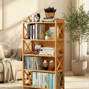 মাল্টি-লেয়ার এক্স-ফ্রেম বুকশেলফ